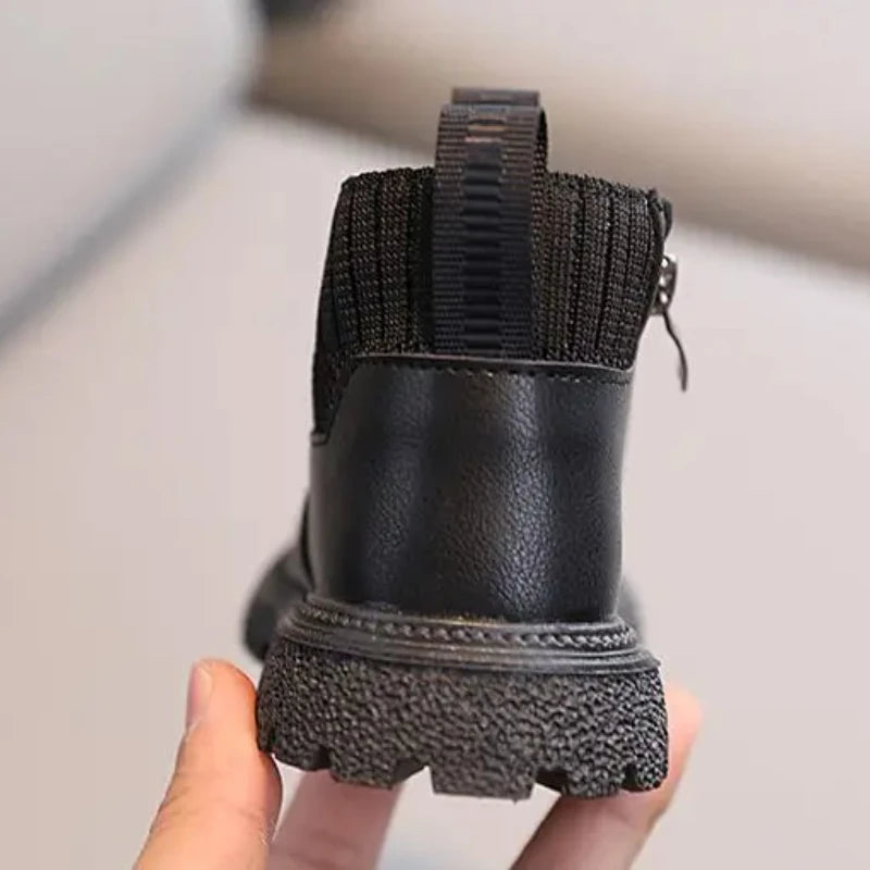 New Winter Children's Shoes 1-10 Years Old Warmer Snow Fashion Kids Boots PU Leather Boots  Princess Girls Anti Slip Foot