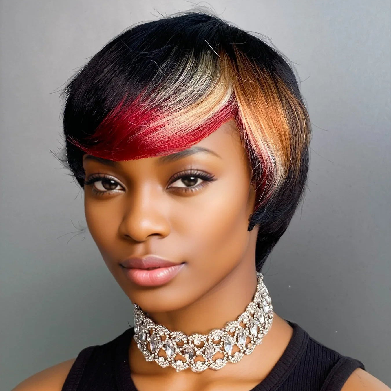 Ombre Pixie Human Hair Wig