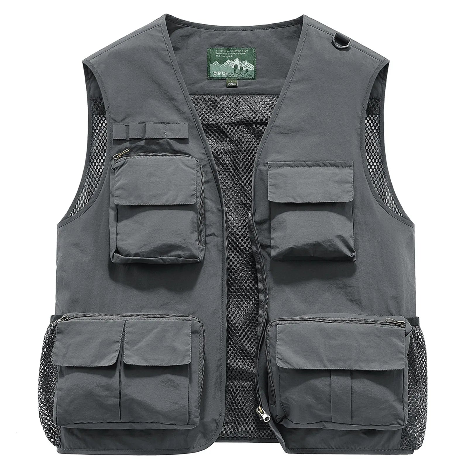 Hiking vests for men and women thin breathable multi-pocket vest summer outdoor work hunting travel waterproof sleeveless jacket