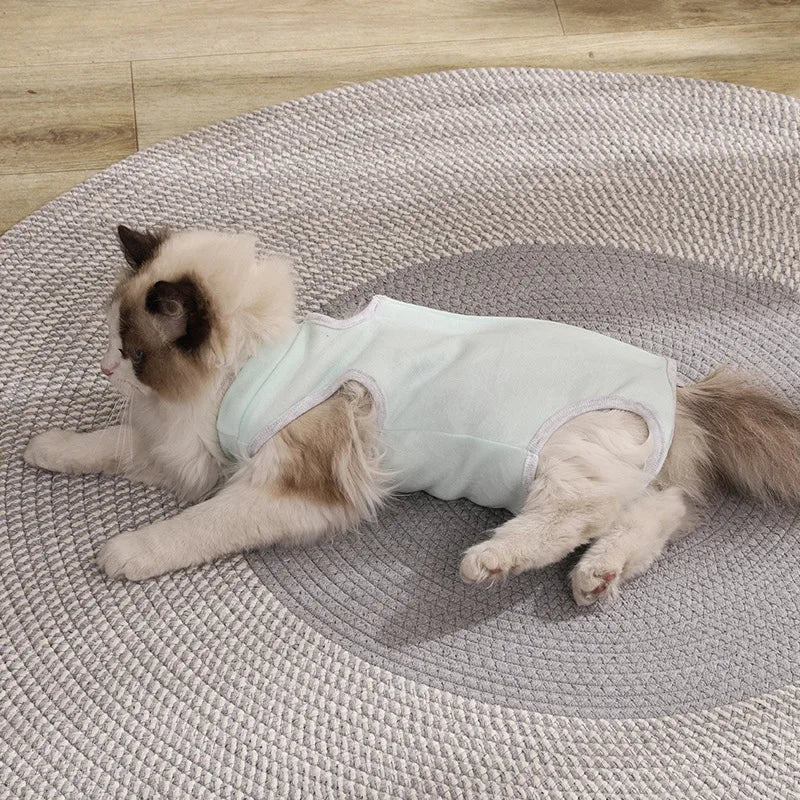 Kattunge-gjenopprettingsdrakter for valper, kjæledyrvest for katter, anti-slikking, kirurgi, gjenopprettingsklær, pustende kjæledyrpleie, jumpsuit for hunder, utstyr