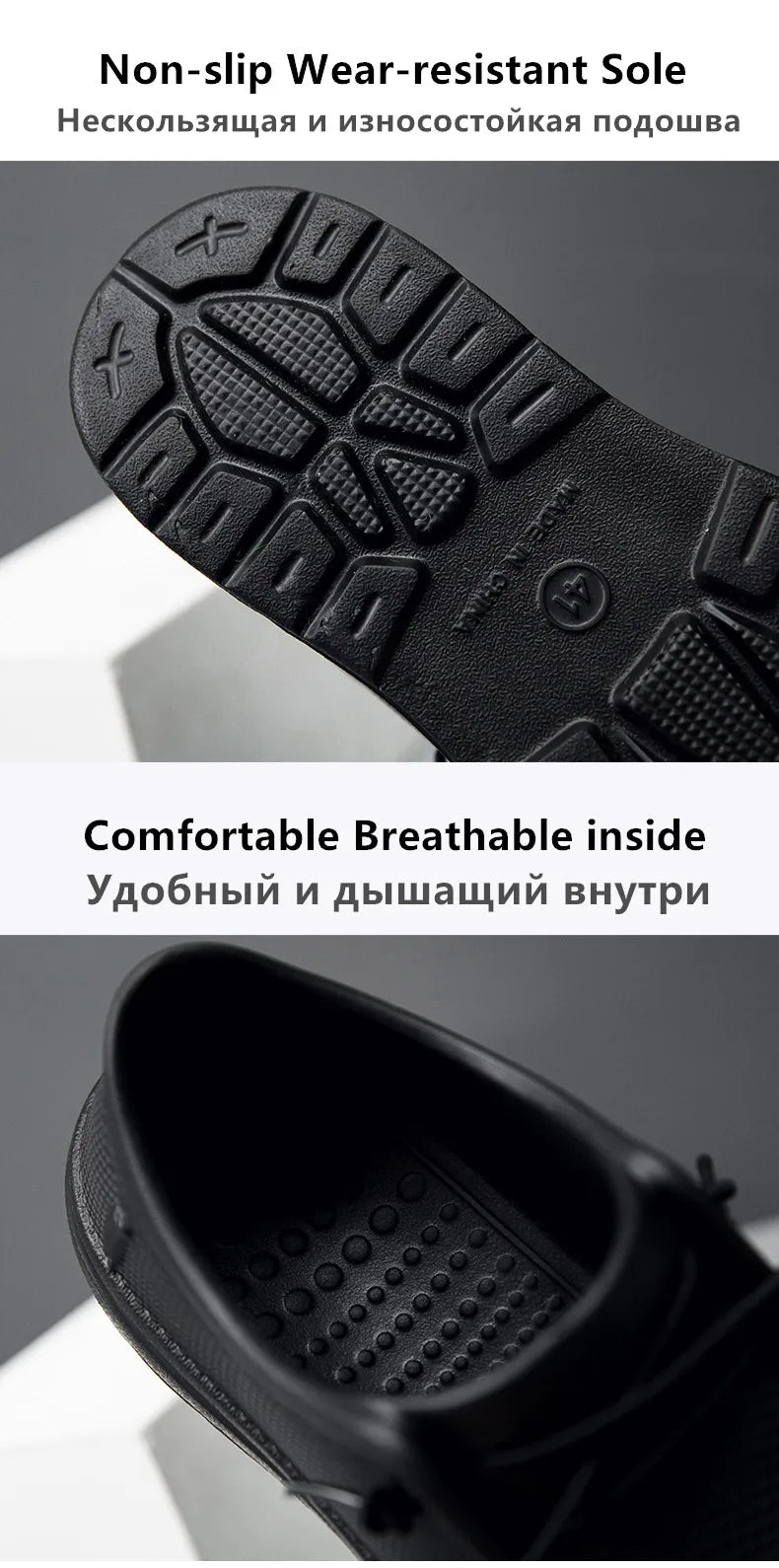 Men's Kitchen Working Shoes Non-slip Waterproof Chef Shoes  Fashion Men Casual Work Shoes Outdoor Water Shoes Plus Size 40-47