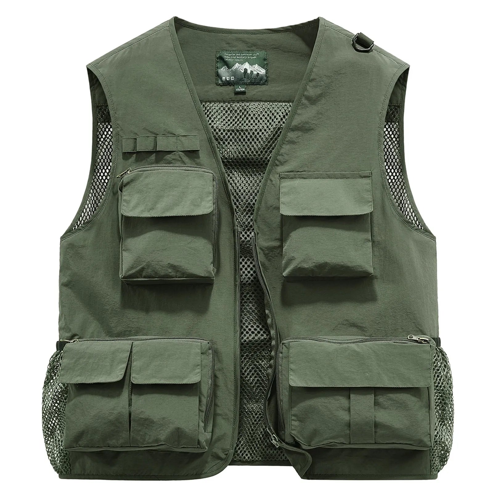 Hiking vests for men and women thin breathable multi-pocket vest summer outdoor work hunting travel waterproof sleeveless jacket
