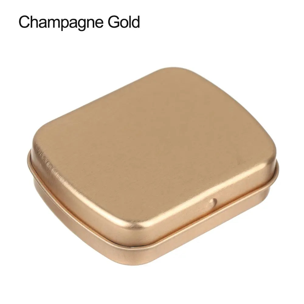 Mini Metal Hinged Tin Box Rectangular Empty Flip Iron Box Candy Tea Container Jewelry Small Storage Case Protable Pill Gift Boxs