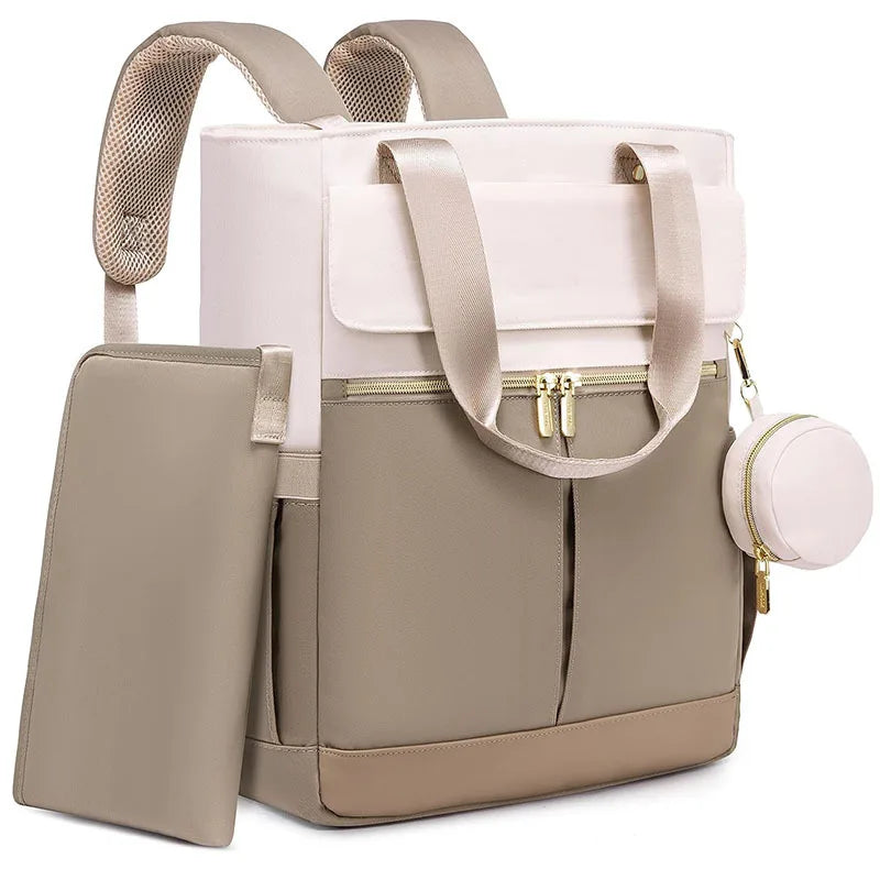 Laptop bag, travel and leisure mommy bag, diaper bag, men's and women's fashionable backpack