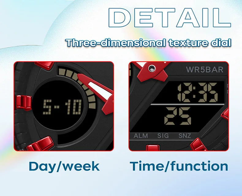 Men Sports Digital Watches  Top Brand Luxury Men Quartz Wrist Watches For Male Clock Dual Display Multifunction Wristwatch
