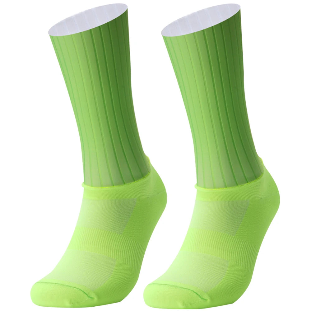 Calcetines de Ciclismo Antideslizantes con Silicona Whiteline para Verano 2024 Calcetines Aero para Hombre Calcetines Deportivos de Ciclismo para Correr Calcetines de Bicicleta Calcetines Ciclismo