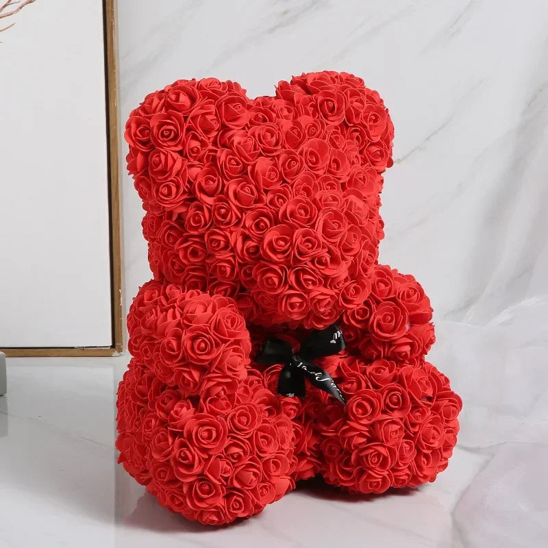 Oso de Rosas Artificiales de Regalo