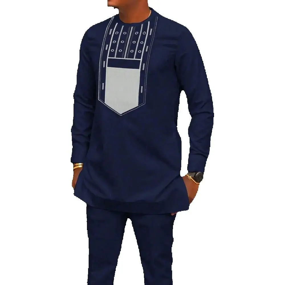 Men's traditional clothing African ethnic style men's suit 2-piece embroidered luxury suit men's casual festival wear Outfits