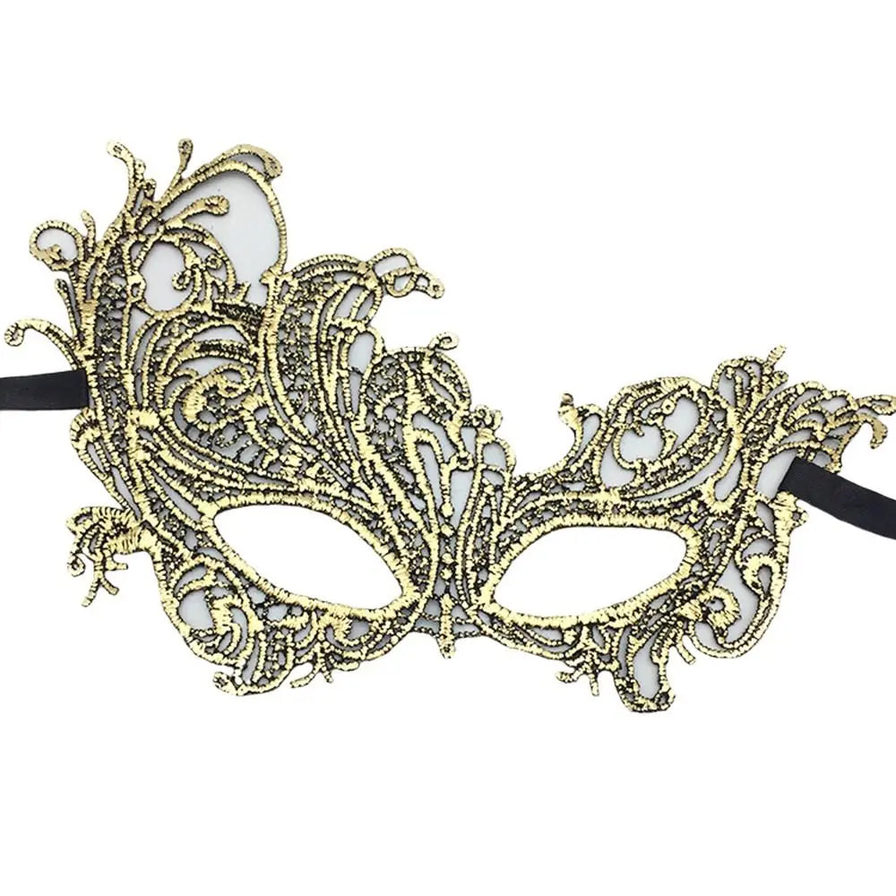 Show Queen Bronzing Costume Eye Mask Halloween Supply Cosplay Prom Props Dance Masks Venice Mask Lace Masquerade Party Supplies