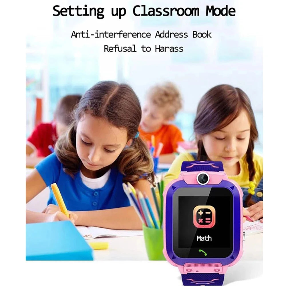 Children's Smartwatch Students Watches SOS Phone Sim Card Photo Kids Watch Q12 Location Tracker Waterproof Gift For Boy & Girl