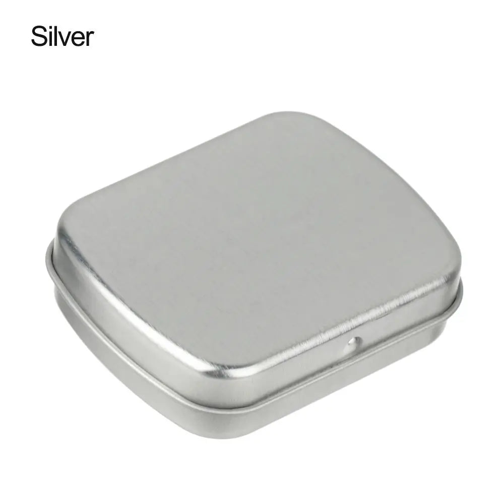 Mini Metal Hinged Tin Box Rectangular Empty Flip Iron Box Candy Tea Container Jewelry Small Storage Case Protable Pill Gift Boxs