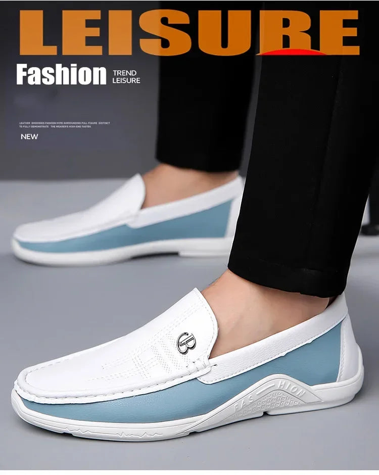 Mens Leather Shoes 2025 Casual Slip on Formal Dress Loafers Breathable Soft Flats for Male Non Slip  Office Work Shoes  sneakers