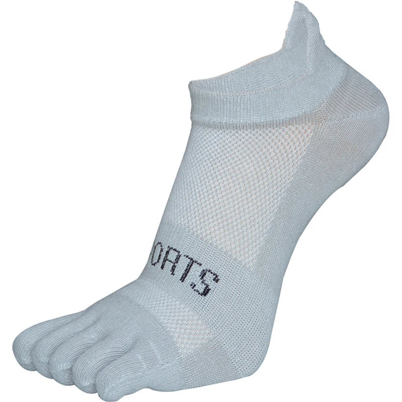 EU 36-45 Pure Cotton Five Finger No Show Socks Mens Sports Breathable Comfortable Shaping Anti Friction Ankle Socks With Toes