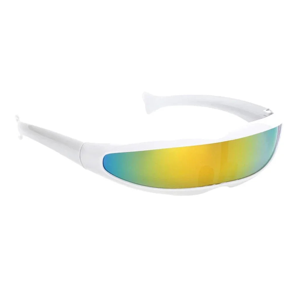 Personality Mirrored Lens Visor Sunglasses Laser Eyeglasses Futuristic Narrow Cyclops Glasses UV400 running cycling sunglasses