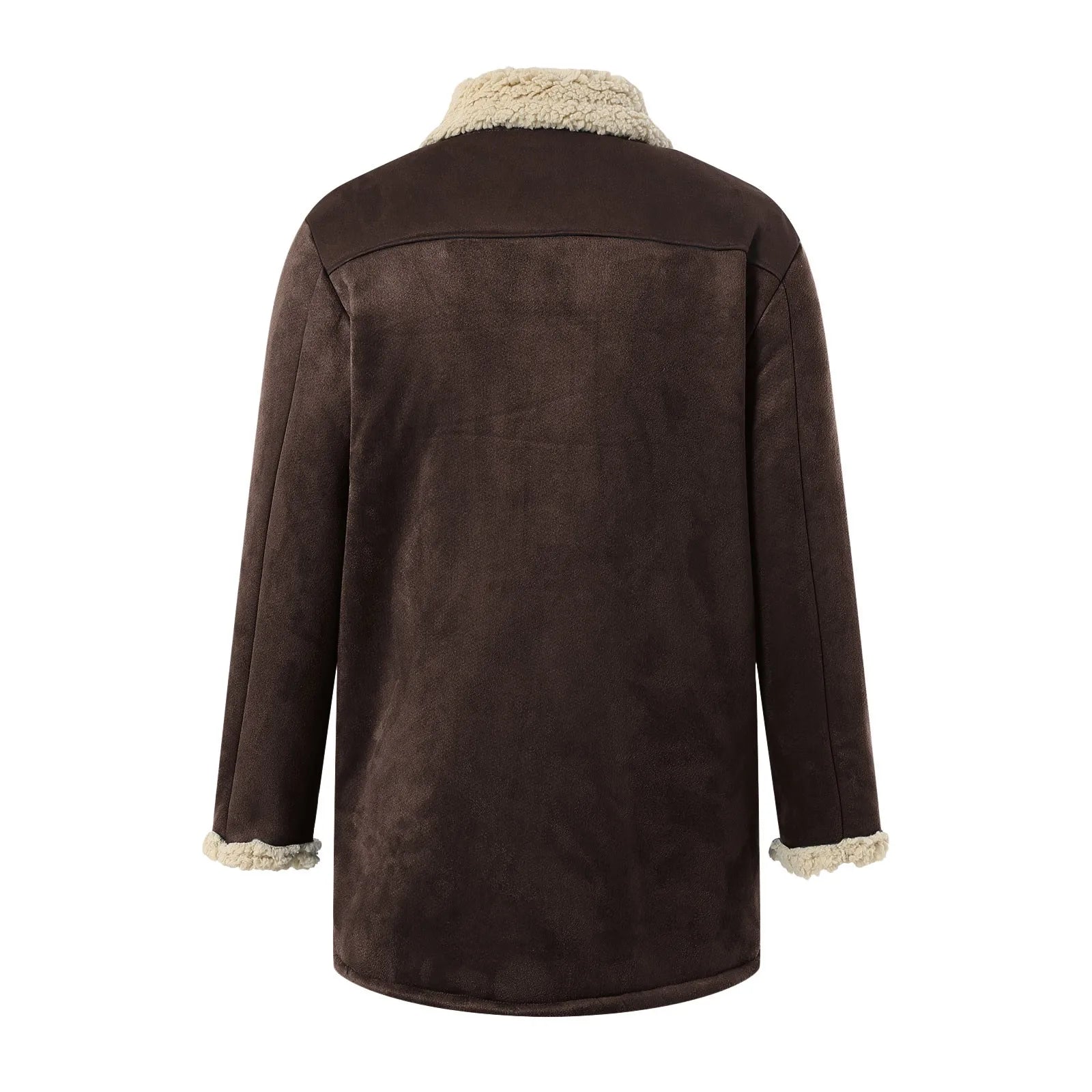 Veste en daim doublée polaire pour homme