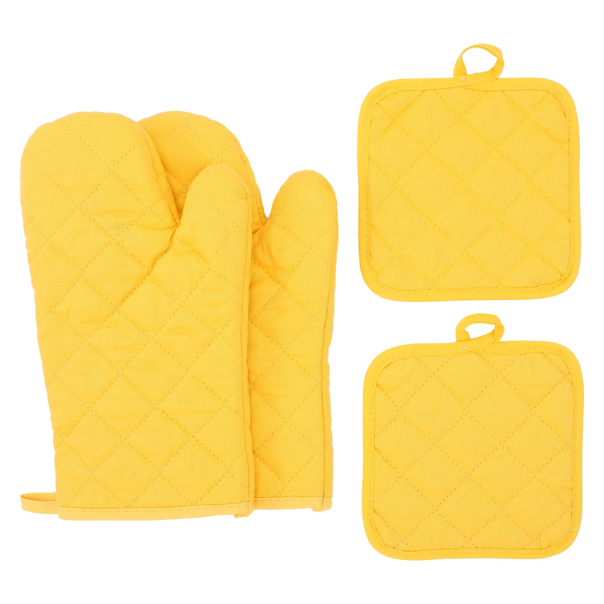 Ensemble de quatre gants de cuisine isolés et résistants à la chaleur, gants de four à micro-ondes, gants de cuisine isolés, ustensiles de cuisson