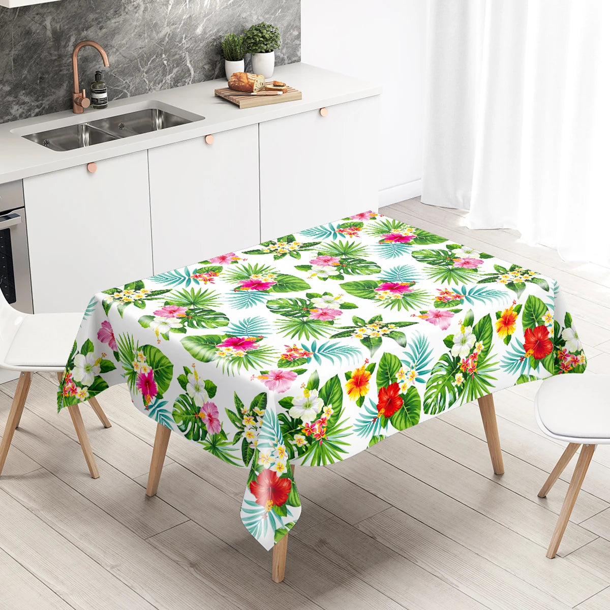 Hawaiian Garland Table Runner Hawaii Luau Tropical Party Decor Kids Favors Tableware ALOHA Summer Beach Birthday Party Supplies