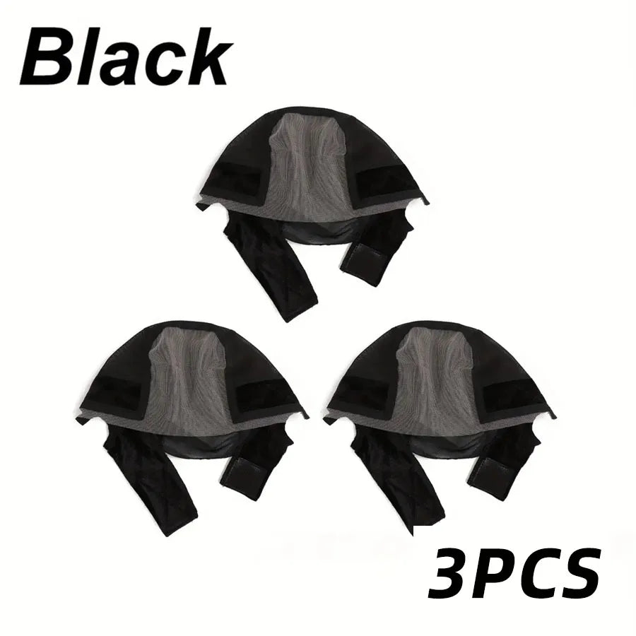 Gorro de peluca con diadema para mujer, gorro de peluca de encaje HD para hacer pelucas, gorros de peluca en forma de U con agarre de terciopelo ajustable para usar peluca, redecilla para el cabello color nude.