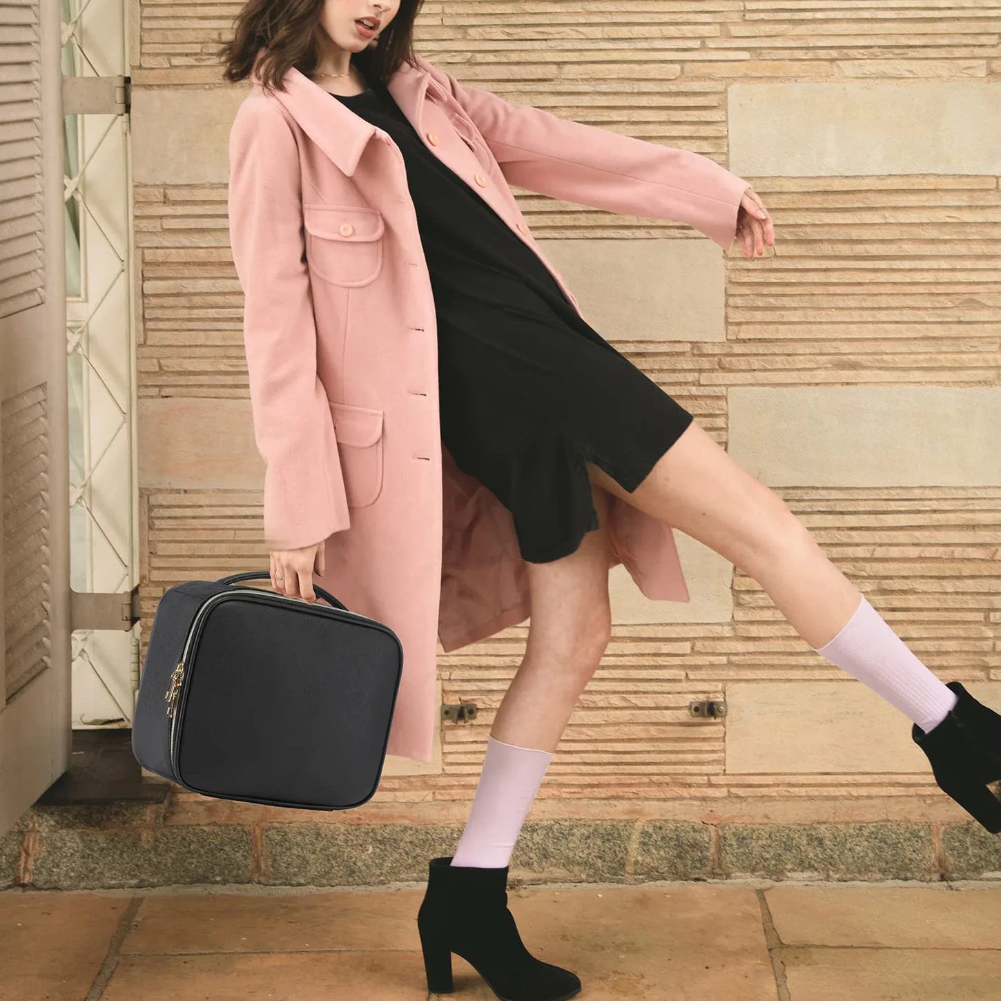 Makeup Bag PU Portable Multi-functional Home Travel Waterproof  Makeup Organizer Women's Cosmetic Bag