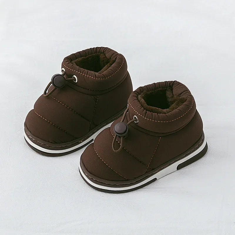 Kids Children Boys Girls Winter Slippers Non-slip Snow Boots Home Indoors Shoes Warm Child Baby Bedroom Shoes Slippers