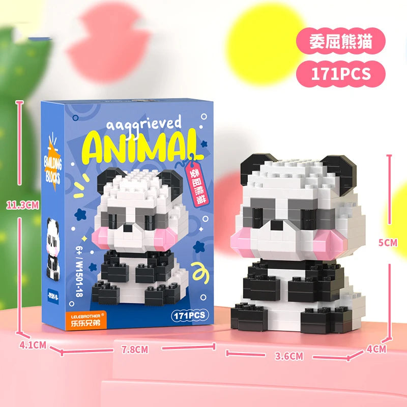 Bloques de Construcción de Micro Partículas de Animales para Adultos Juguete para Niños de 6 a 12 Años Regalo de Cumpleaños para Niño Perro Gato Mini Ladrillos Juguetes para Niñas