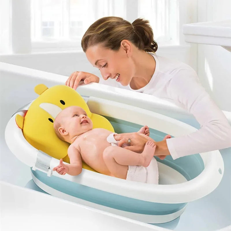 Cojín Flotante de Seguridad para Bebés Antideslizante para Bañera, Asiento de Baño Portátil, Almohadilla de Apoyo para Ducha