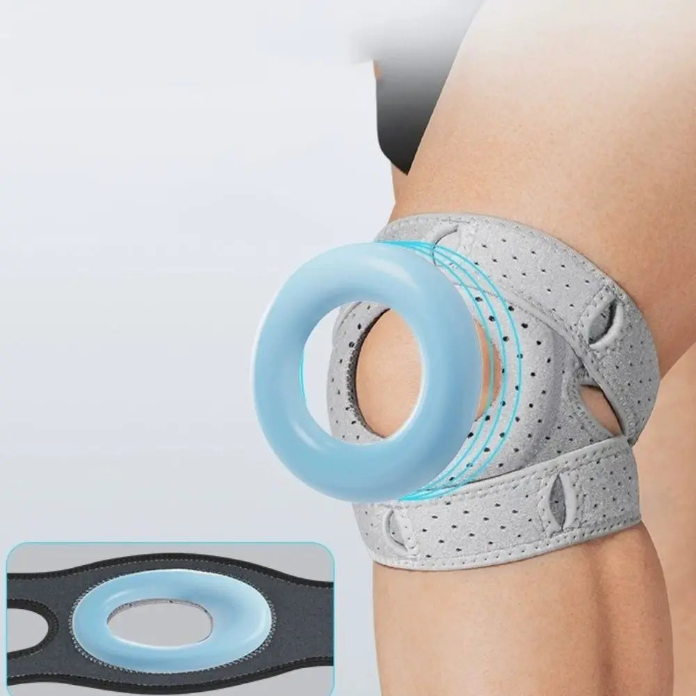 Soporte para equipo deportivo Rodilleras transpirables ajustables con correa rotuliana que mejoran la estabilidad de las articulaciones Cómodo soporte de rodilla para deportes al aire libre