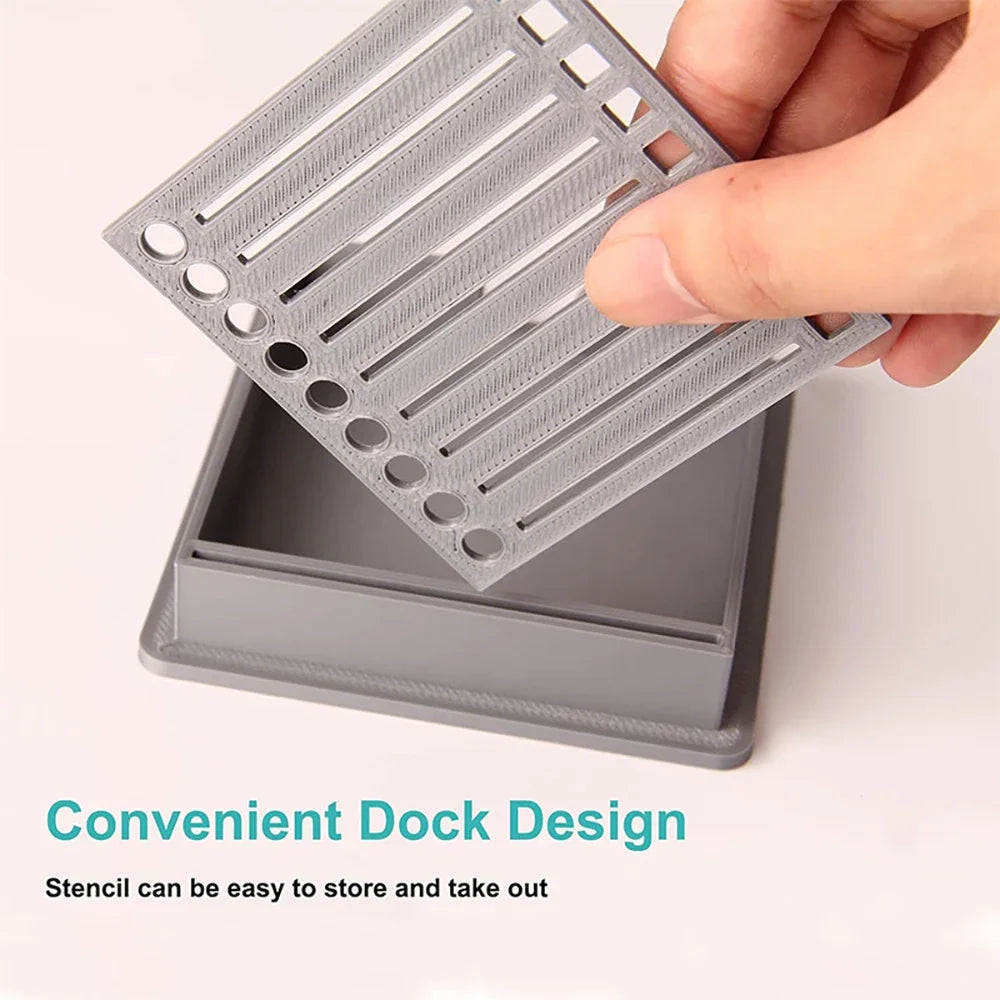 Sticky Note Dispenser Sticky Note Holder with Stencil Sticky Notes Template for Pad Self-adhesive Notepad Organ