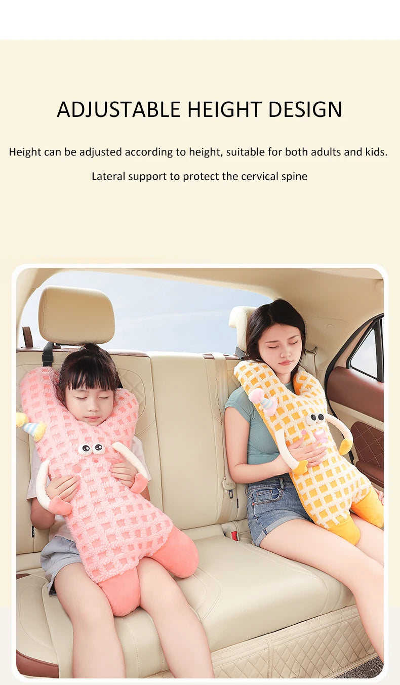 CuteY Shape Kids Travel Safety Pillow Car Seat Neck Pillow Car Sleep Long Distance Travel Pillow Head Pillow Support Kids Adults