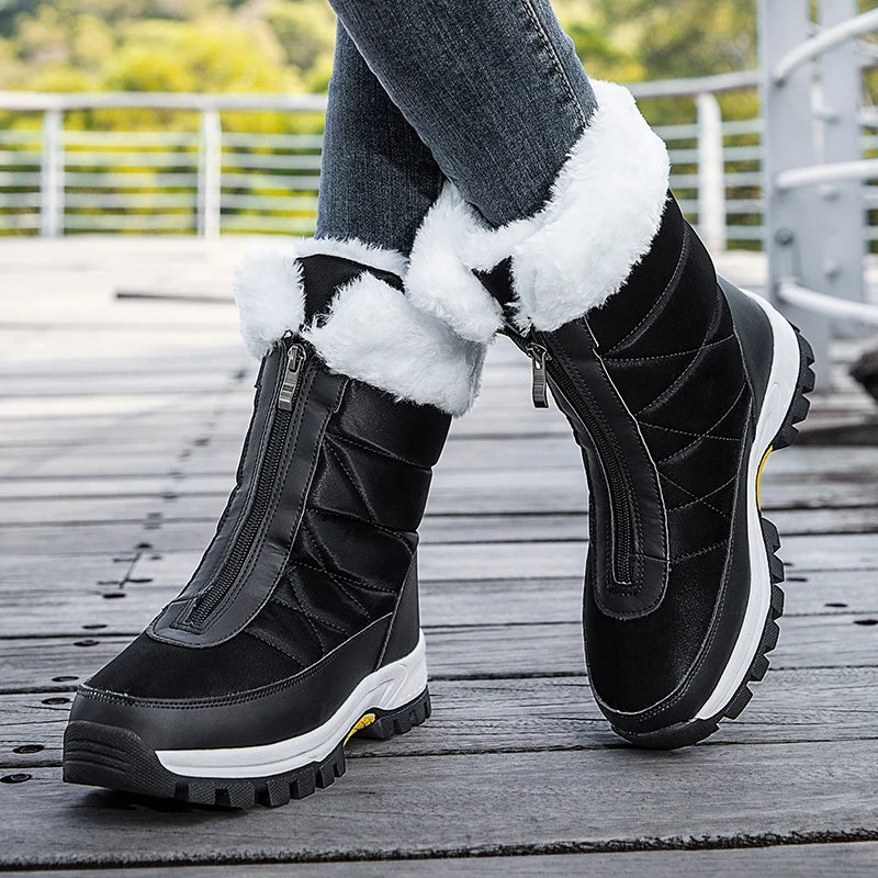 Bottes de neige d'hiver pour femmes – Chaudes, imperméables et antidérapantes