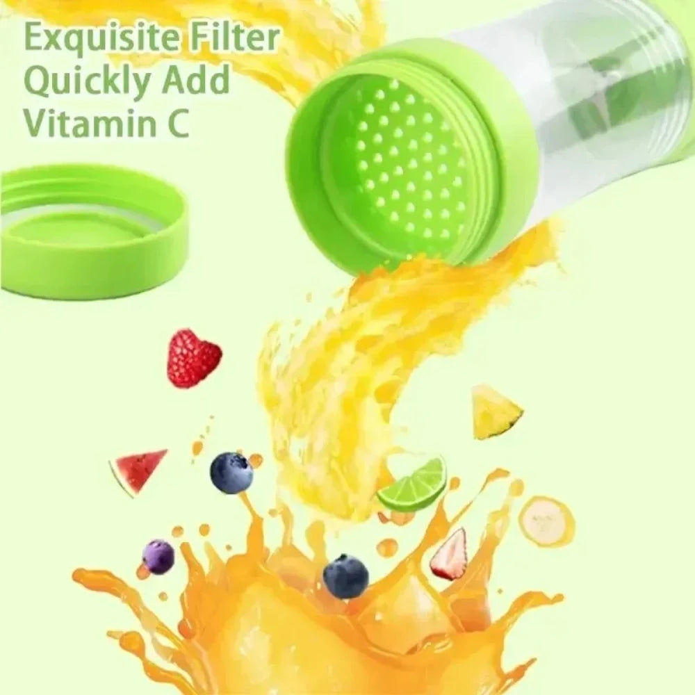 Portable USB Charging Electric Juice Extractor Cup Automatic Mini Juicer with 6 Leaf Blade Rechargeable Fruit Blender Cup for Ho