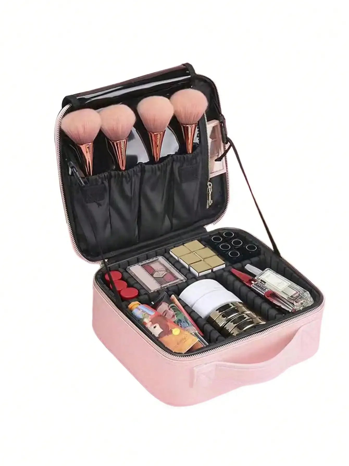 New Makeup Bag for Women Travel Waterproof Necessary Beauty Brush Embroidery Tool Storage Cosmetic Case Professional Makeup Box