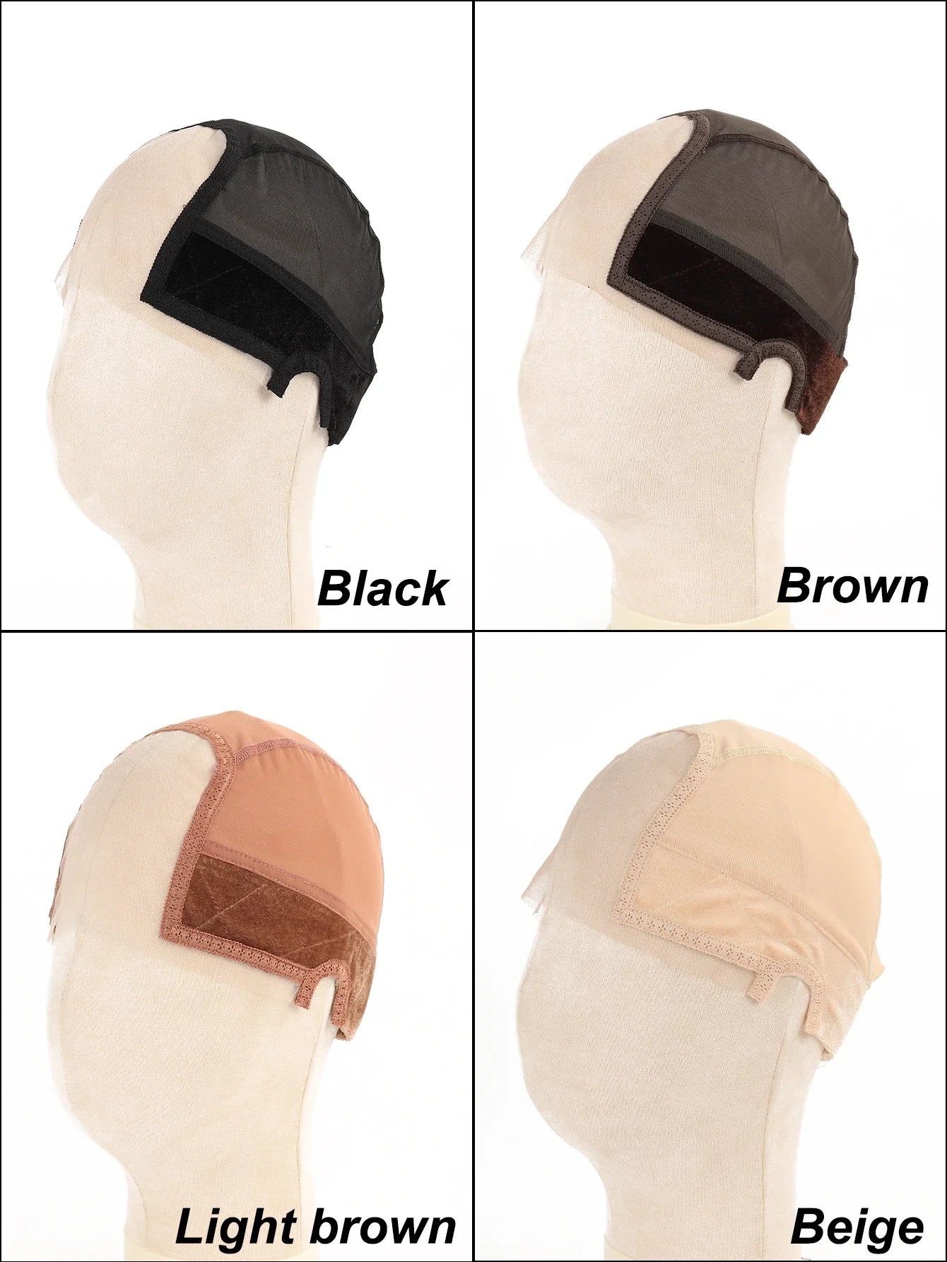Female Headband Wig Cap Hd Lace Wig Cap For Wig Making U Part Wig Caps With Adjustable Velvet Wig Grip To Wear Wig Nude Hair Net