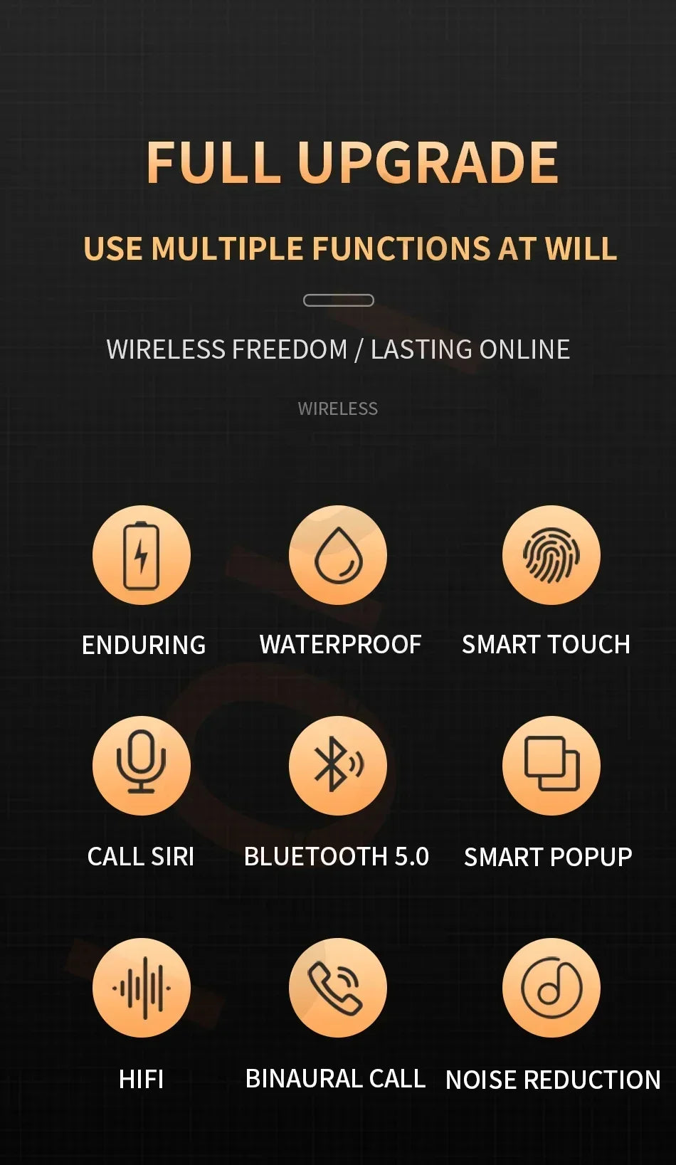 Original Air Pro 6 fone Wireless Bluetooth Earphones In Ear Earbuds Noise Cancelling Pods Headset For Apple iPhone Earphones