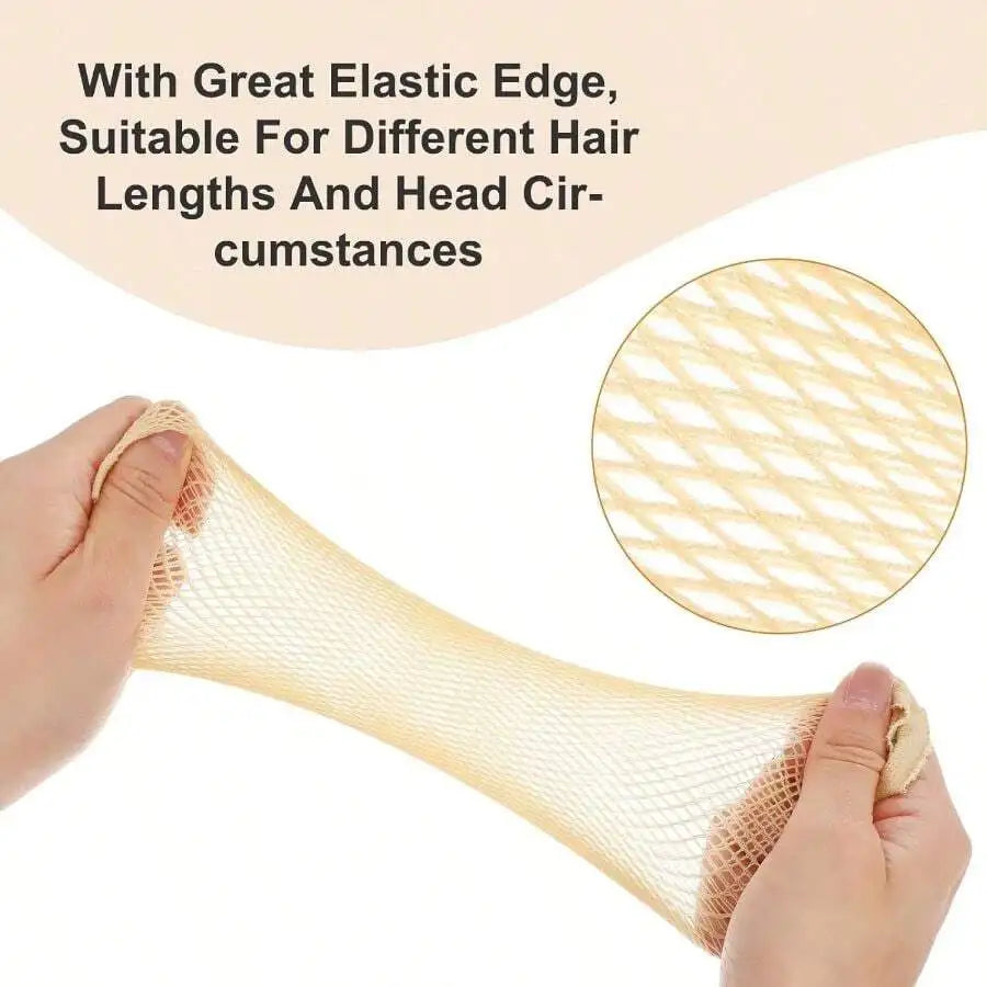 6pcs Wig Caps Women, Hair Net Wig, Non - Slip Stretchy Nylon Mesh Wigs Caps, Natural 50cm Circumference
