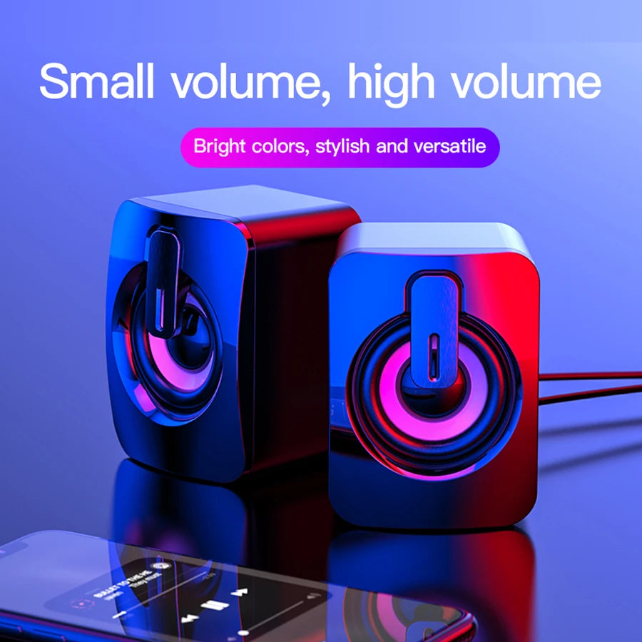 Altavoz de computadora para PC portátil de escritorio Caixa De Som Caja de sonido Sistema de audio de música Bocina Columna Acústica Columna Unidad amplificada