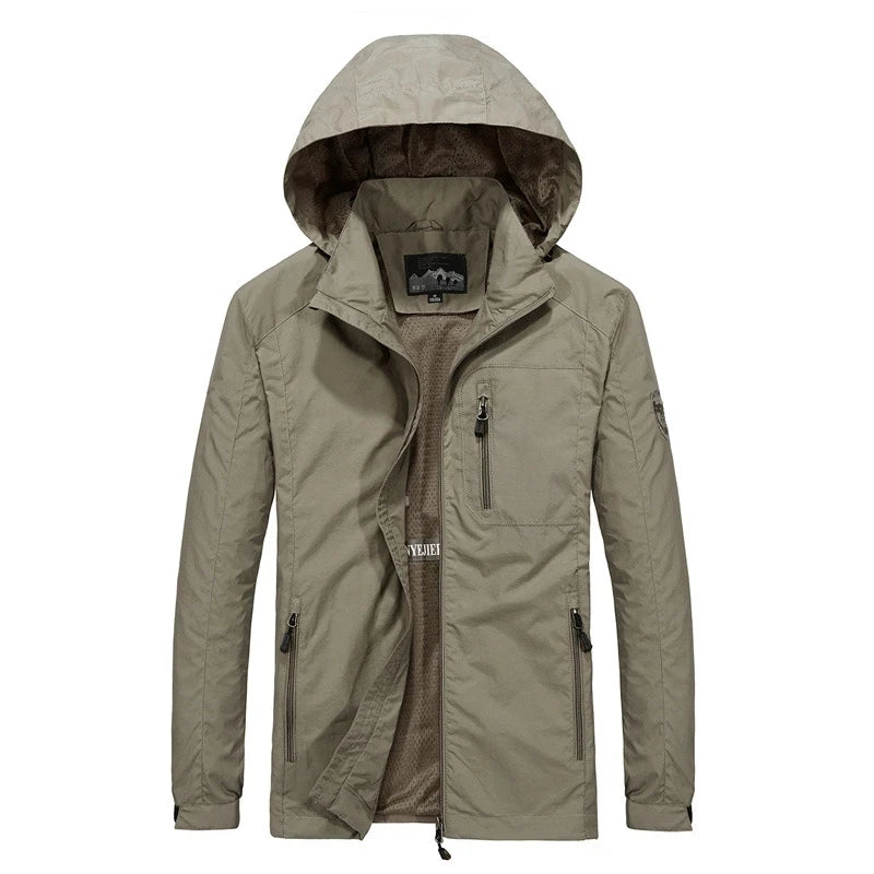 Men's Windbreaker Jackets Waterproof Hooded Water Proof Wind Breaker Casual Coat Male Clothing  Autumn Jackets Men TOP