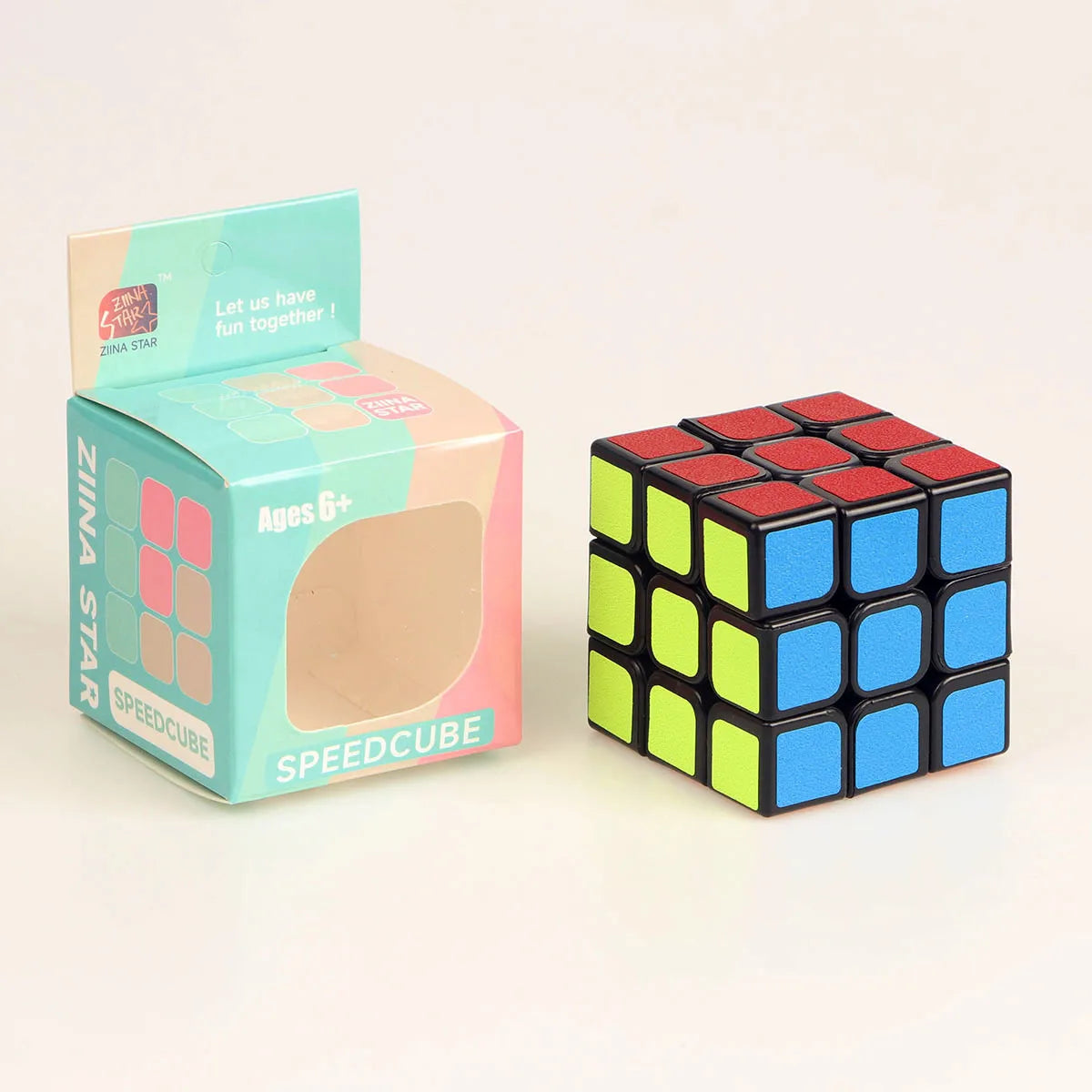 3x3x3 3D fun stress relief brain boosting puzzle professional smooth speed game color blocking children's toy gift