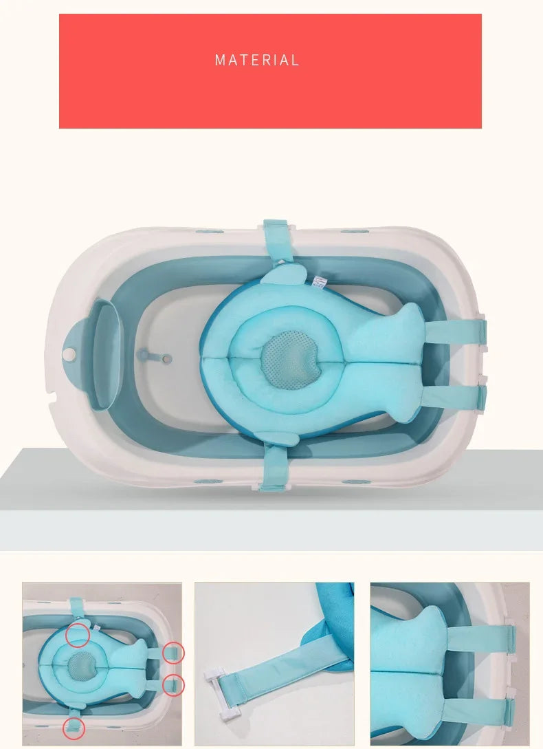Cojín Flotante de Seguridad para Bebés Antideslizante para Bañera, Asiento de Baño Portátil, Almohadilla de Apoyo para Ducha