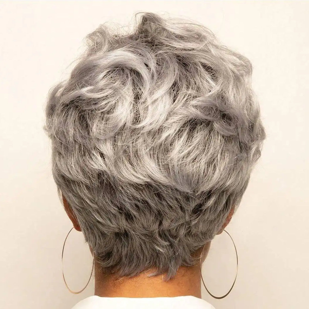 Short Grey Pixie Wig