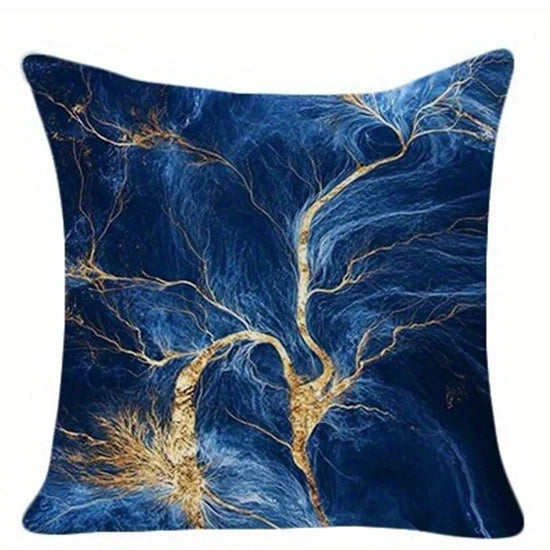 Blue marble pillowcaseSuitable for sofa car bedroom decorative cushion cover pillow cover