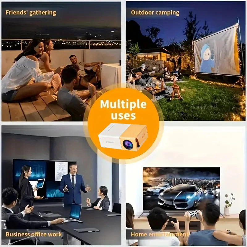Portable Mini Projector 500 Lumens 3D 4:3 Ratio Suitable For Office And Home Theater Scenes To Enhance The Movie Experience