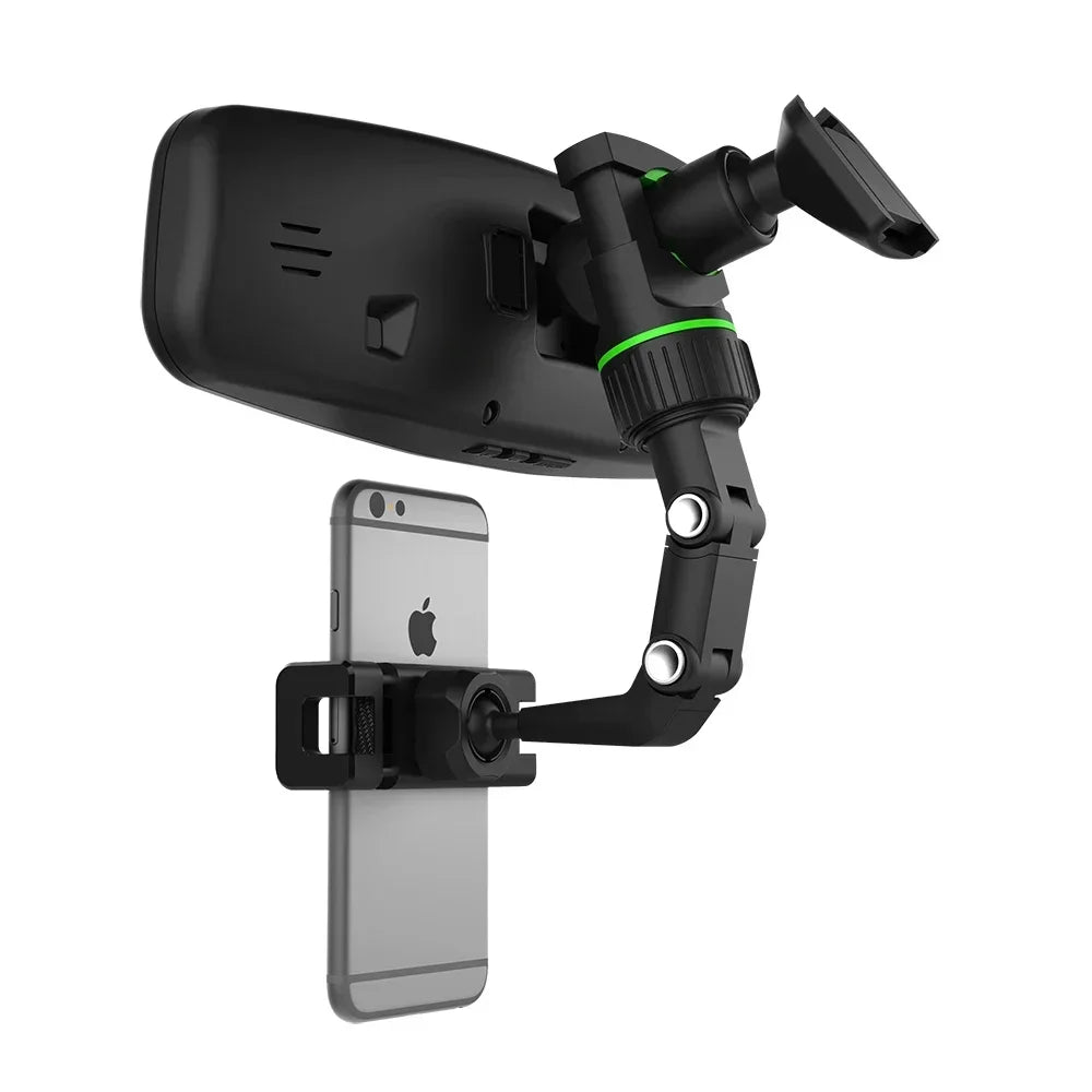 Rearview Mirror Phone Holder for Car, 360° Rotating Phone Mount, GPS Holder Universal Car Phone Holder for All Smartphones