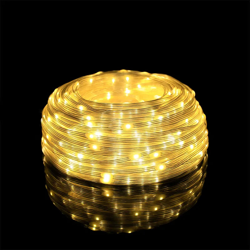 Christmas Decorations For Home Led Festoon Fairy Lights 20/50/100M EU/US Plug New Year 2025 Street Garland On The House