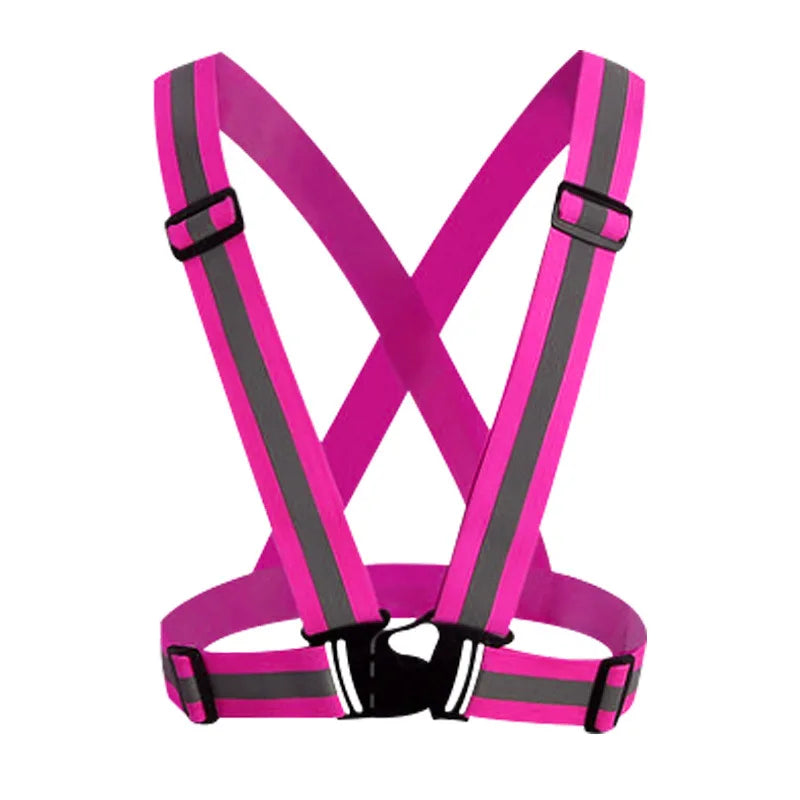 Reflective Traffic Labor Protection Construction Strap Night Running Sports Cycling Reflective Clothing Elastic Vest Fluorescent