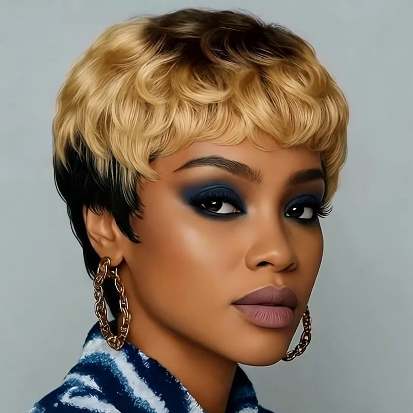 Curly Wave Pixie Wig