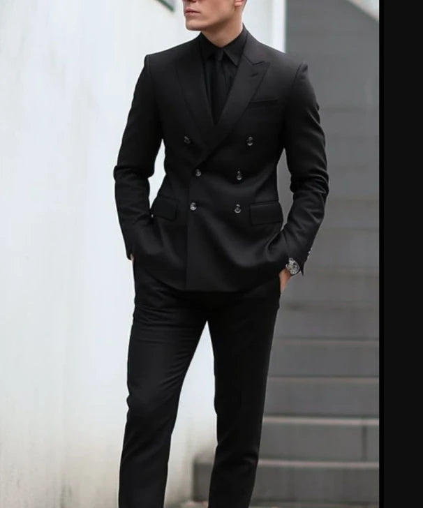 Suits for Men Slim Fit 3 Pieces Male Suit Jacket Vest with Pants Wedding Tuxedo
