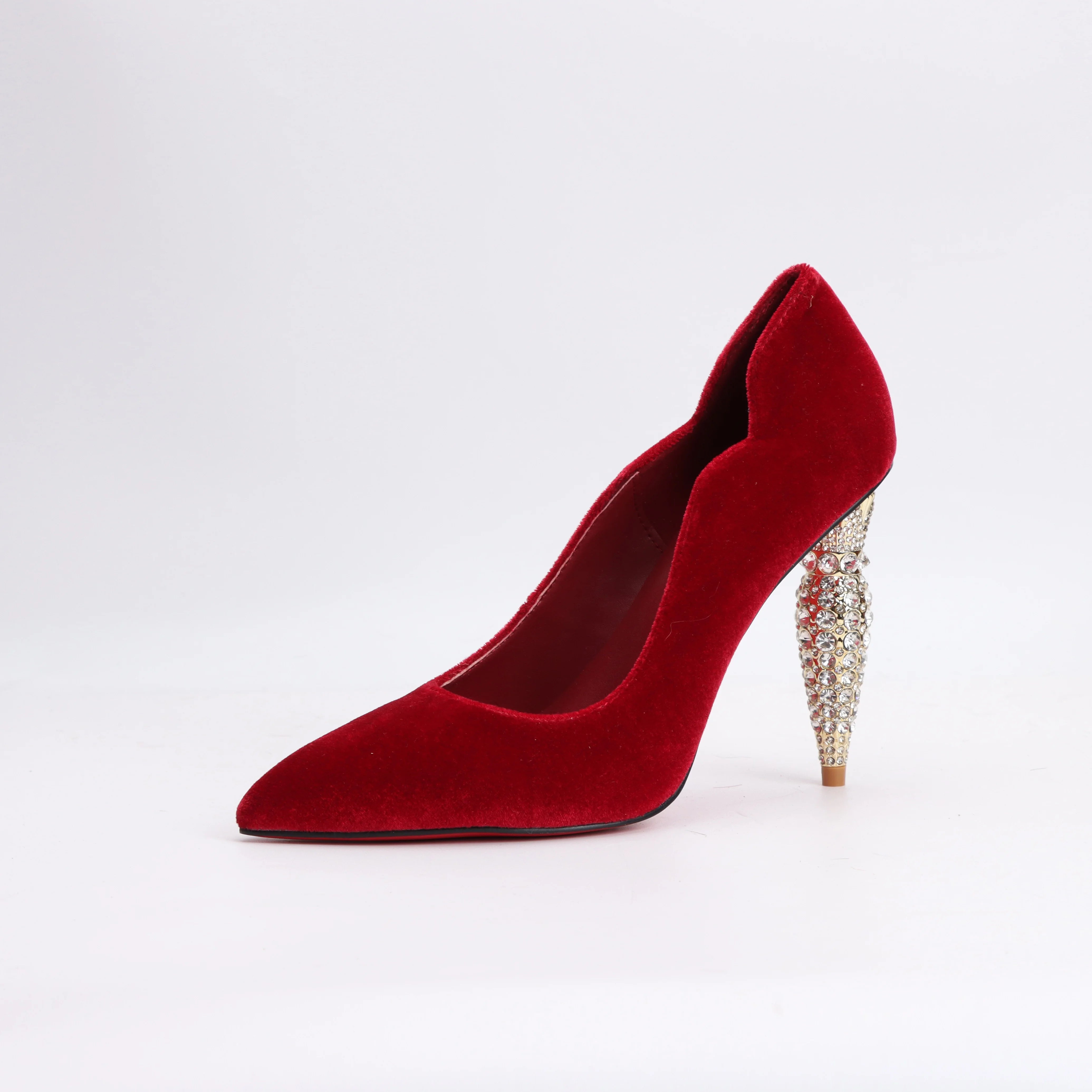 luxury Red Bottom Black Pointed toe Heels for Women Shoes Elegant and Classy Designer Slingback Heels High Quality big Size