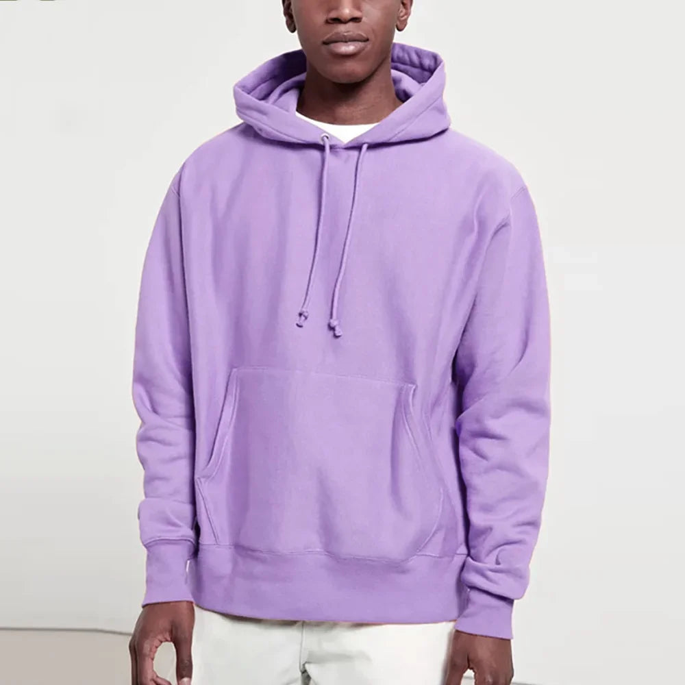 Hoodie Sweatshirts Men Clothes Solid Color Black Gray Pink Blue Fleece Sweatshirt Hip Hop Hoody Male Hooded Sweater Casual Tops