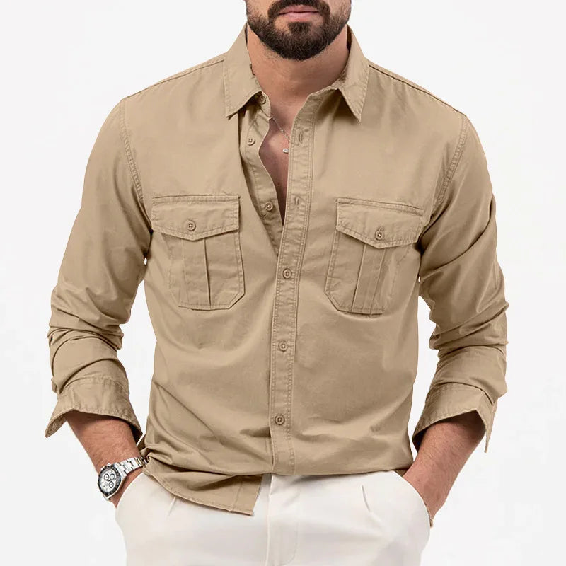 Men Shirt Mens Business Casual Shirts New Arrival Men Famous Brand Clothing Army Green Long Sleeve Camisa Masculina